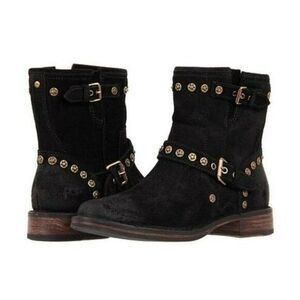 Ugg Fabrizia boots size 6.5 suede studded moto combat biker style